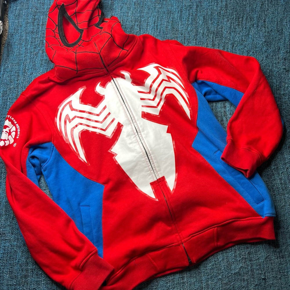 RARE CLH Creating Limitless Heights Spiderman Y2K Full Zip Hoodie